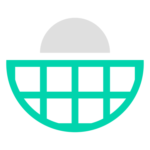 Semicircle grid duotone logo PNG Design