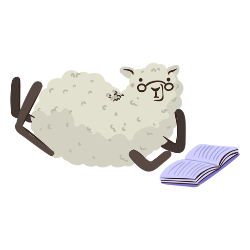 Personagem de leitura de ovelhas