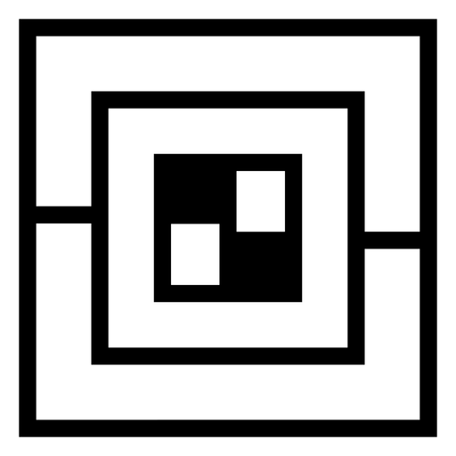 Plaza en logo de cuadrados Diseño PNG