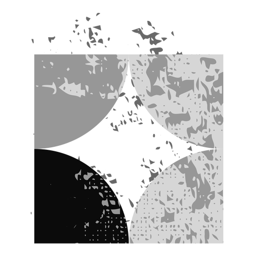 Quadratisches funkelndes Grunge-Logo PNG-Design
