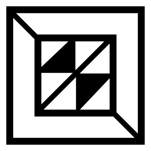 Quadratisches abstraktes Logo PNG-Design