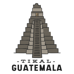 Tikal guatemala flat PNG Design