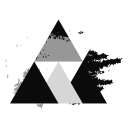 Logotipo do grunge abstrato do triângulo Desenho PNG