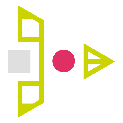 Triangle grid shapes logo PNG Design