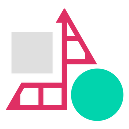 Logotipo de cuadrícula de formas de triángulo Diseño PNG
