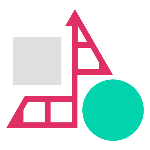 Triangle shapes grid logo