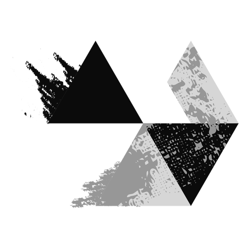 Dreiecke Grunge Logo PNG-Design