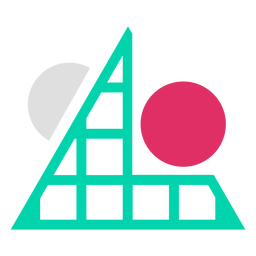 Triangular grid circles logo PNG Design