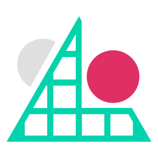 Triangular grid circles logo PNG Design