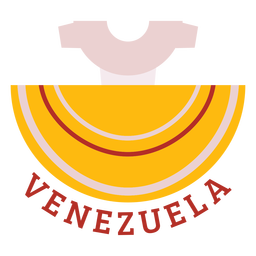 Venezuela dress flat PNG Design