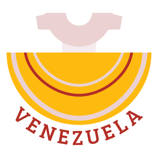 Venezuela vestido plano Diseño PNG