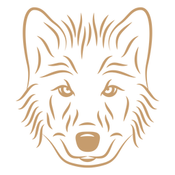 Wolf head curve stroke PNG Design