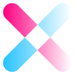 Logotipo gradiente X Transparent PNG
