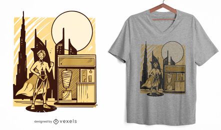 Design de camiseta de super-herói de Dubai