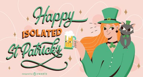 Ilustración de feliz st patricks aislado Ilustración de feliz st patricks aislado