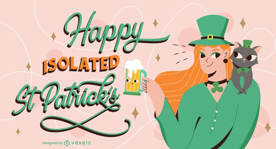 Ilustración de feliz st patricks aislado Ilustración de feliz st patricks aislado