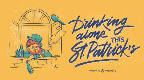 Alone this st patricks illustration design Alone this st patricks illustration design
