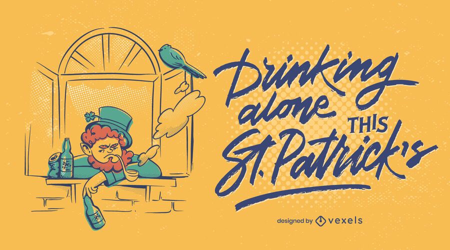 Alone this st patricks illustration design Alone this st patricks illustration design