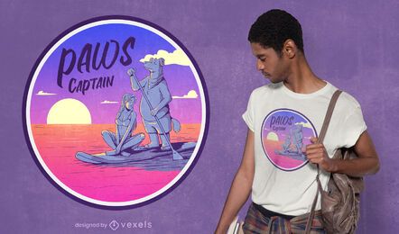 Pfoten Kapitän T-Shirt Design