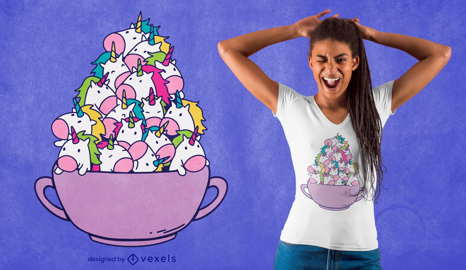 Design de t-shirt Unicorn bowl