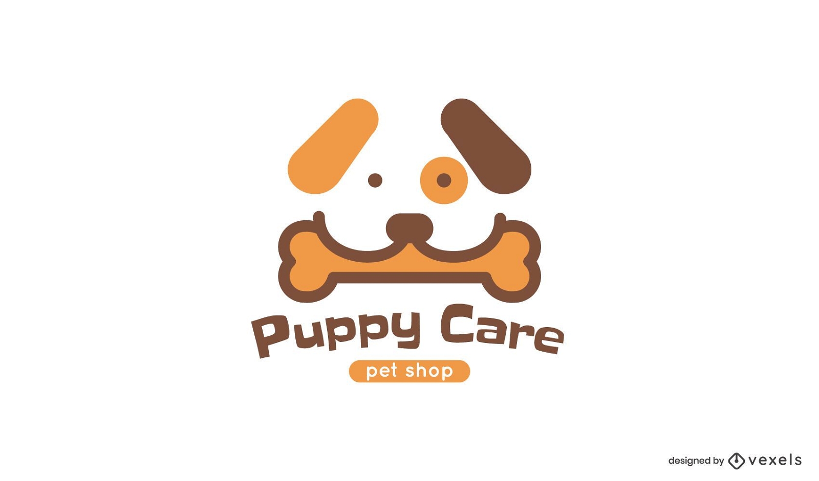 Puppy care logo template