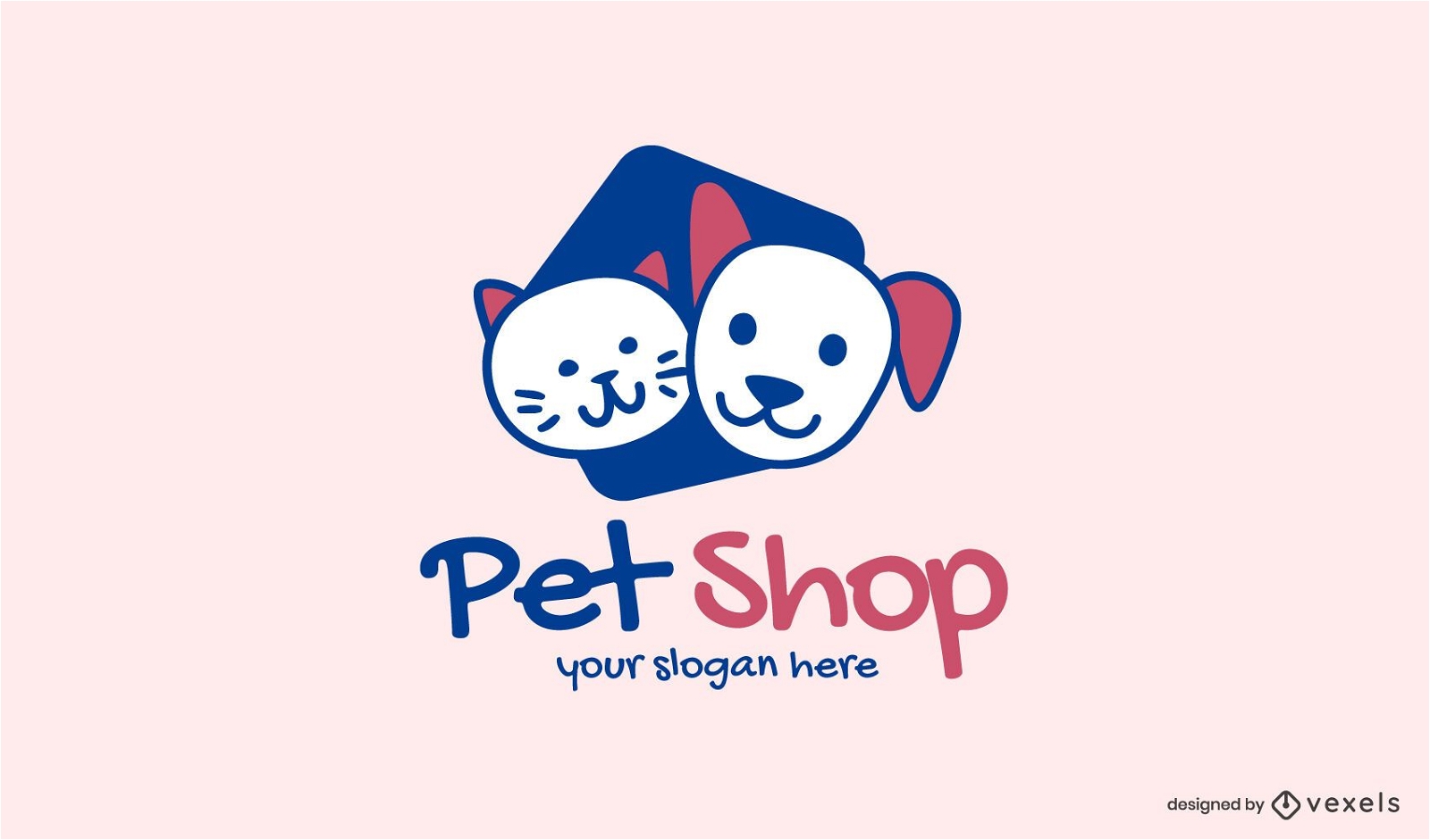 Modelo de logotipo de loja de animais