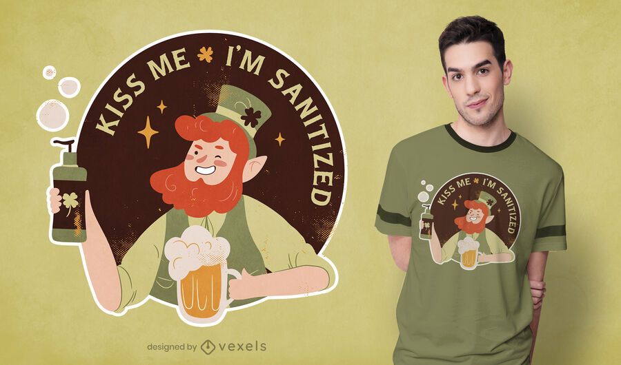 Kiss me i'm sanitized t-shirt design Kiss me i'm sanitized t-shirt design