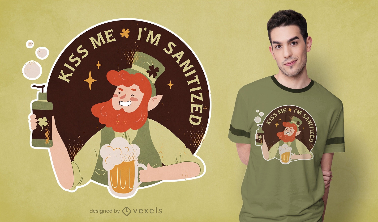 Kiss me i'm sanitized t-shirt design