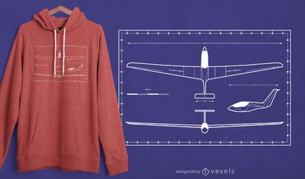 Plane blueprint t-shirt design Plane blueprint t-shirt design