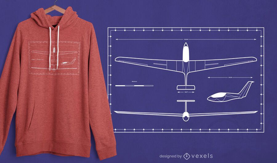 Plane blueprint t-shirt design Plane blueprint t-shirt design