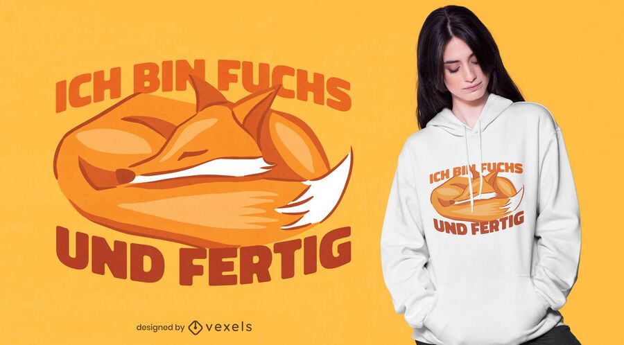 Sleeping fox t-shirt design Sleeping fox t-shirt design
