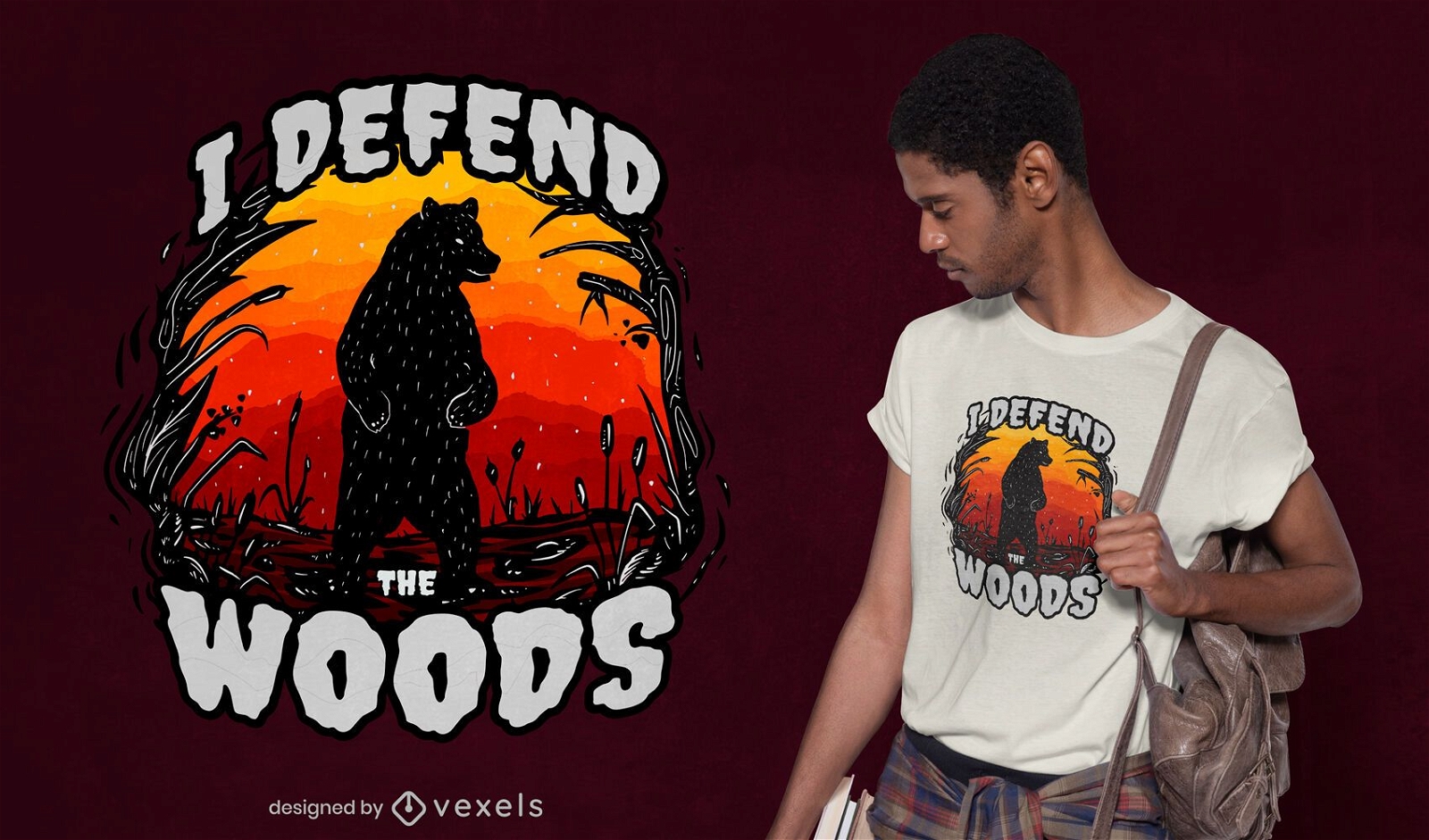 Verteidige das Wald-T-Shirt-Design