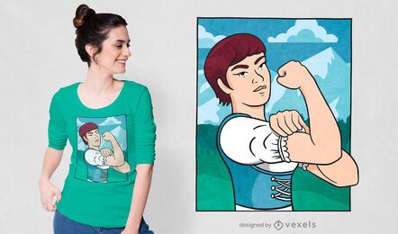 Rosie the Riveter dirndl t-shirt design