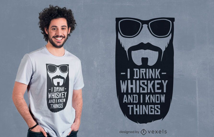 I drink whiskey t-shirt design I drink whiskey t-shirt design