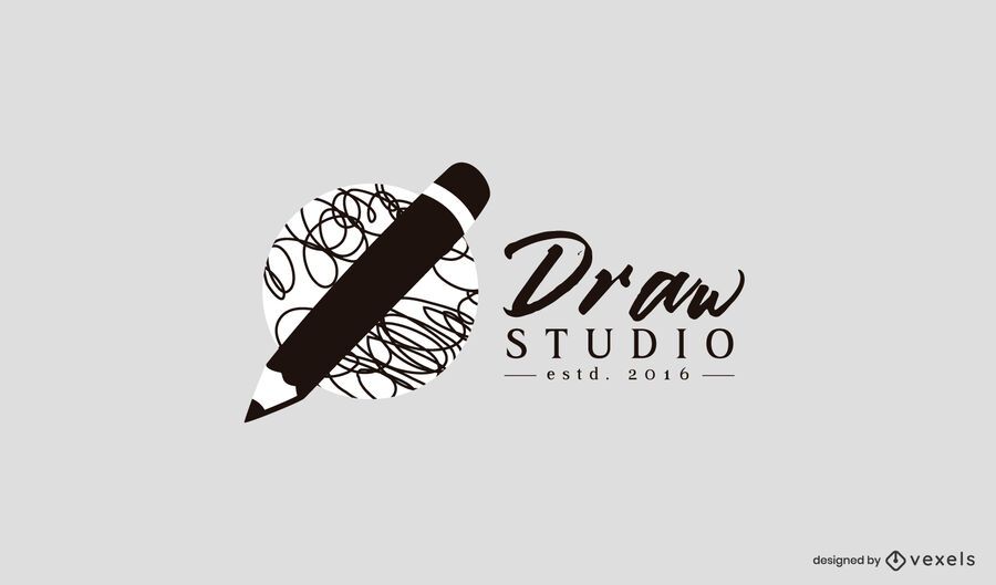 Dibujar plantilla de logotipo de estudio Dibujar plantilla de logotipo de estudio