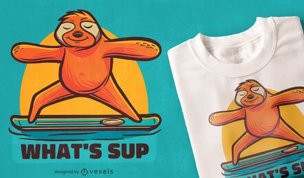 Yoga sloth t-shirt design