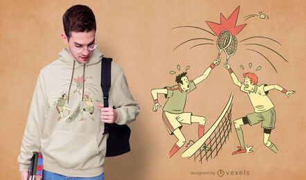 Confused tennis player t-shirt design