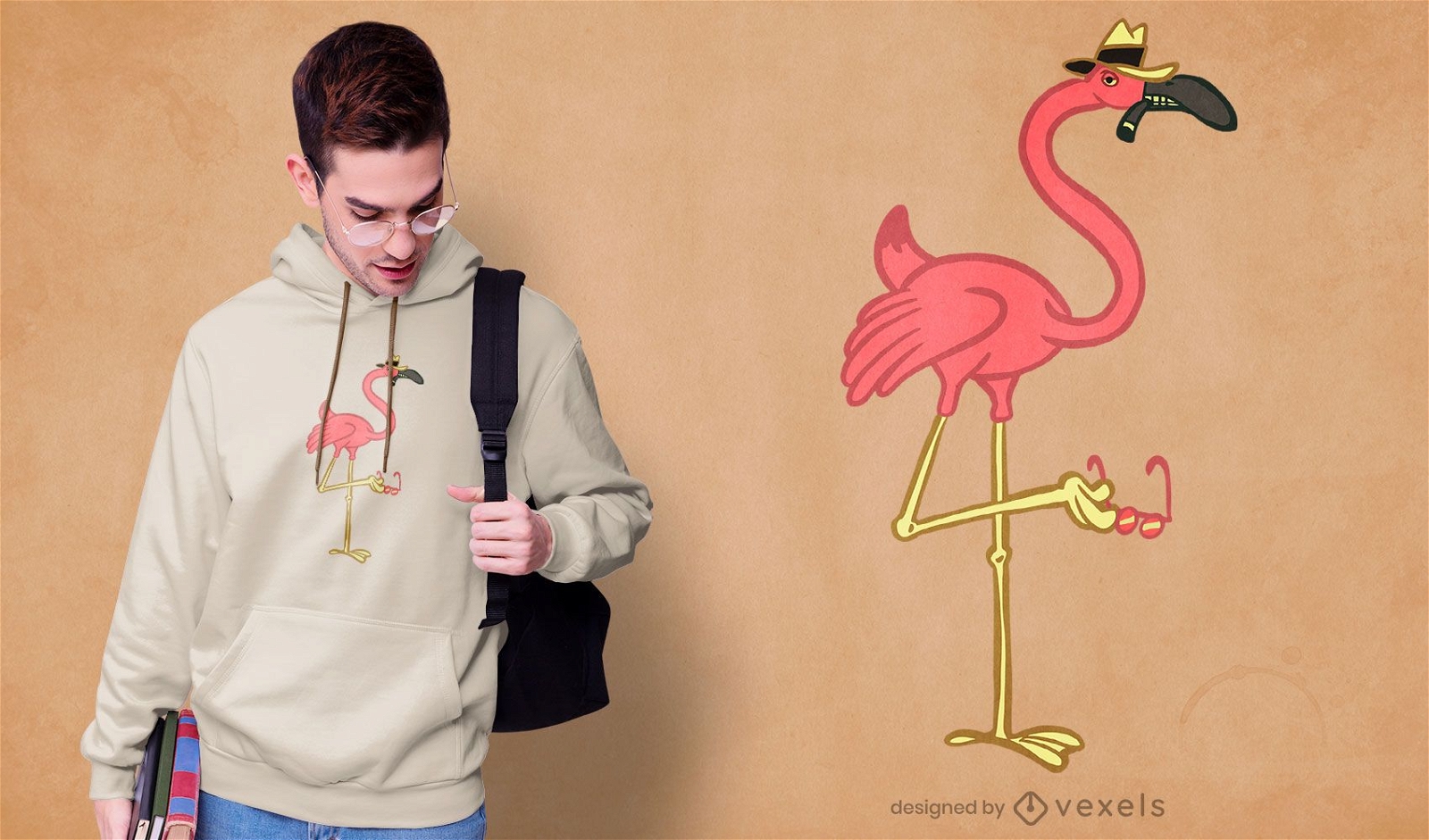 Mafia flamingo t-shirt design