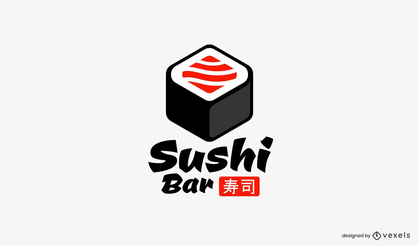 Plantilla de logotipo de barra de sushi