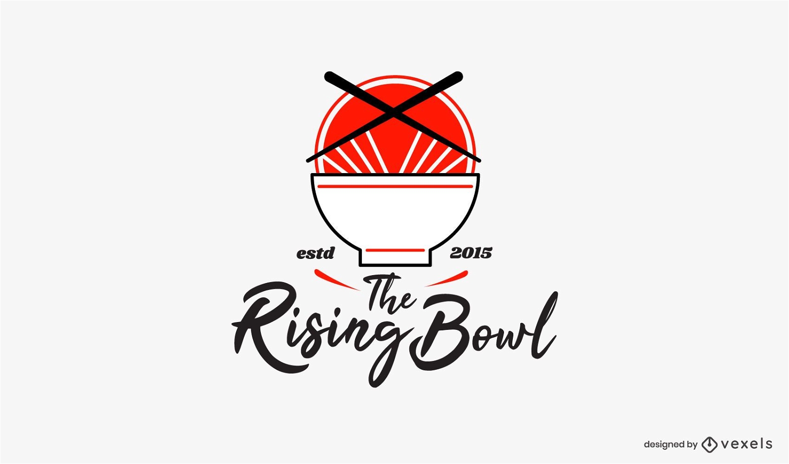 The rising bowl logo template