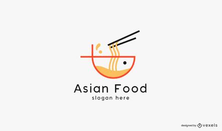 Asian Food Nudeln Logo Vorlage