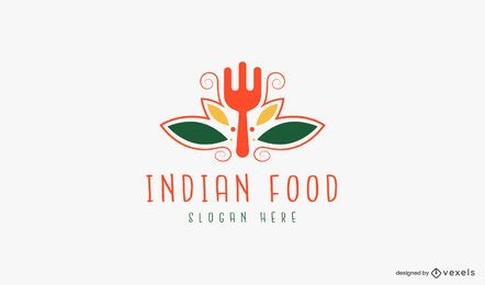 Modelo de logotipo de comida indiana