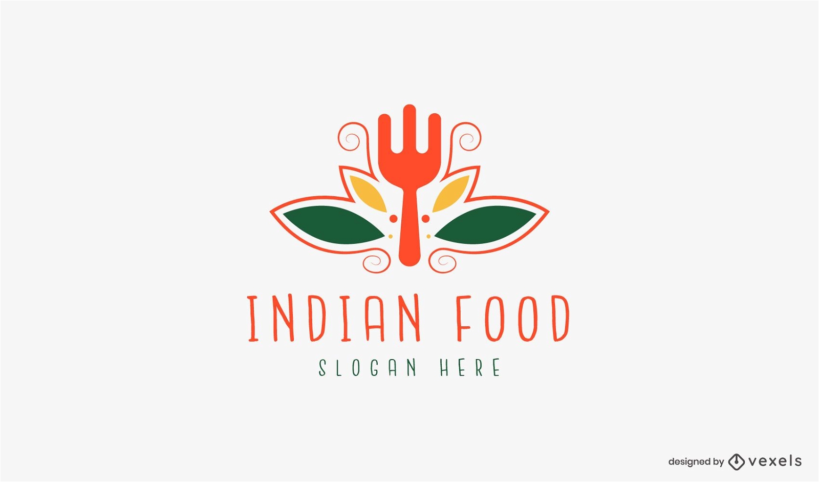 Indische Lebensmittel-Logo-Vorlage