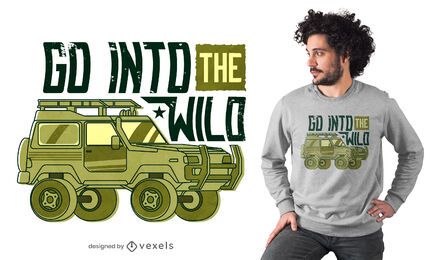 No design selvagem de camisetas