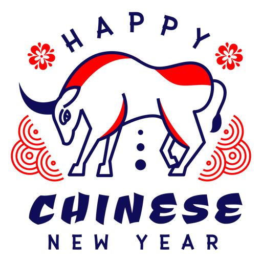 2021 happy chinese new year badge PNG Design