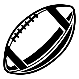 Bola de futebol americano em alto contraste Desenho PNG