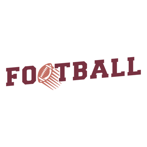 American football ball lettering PNG Design