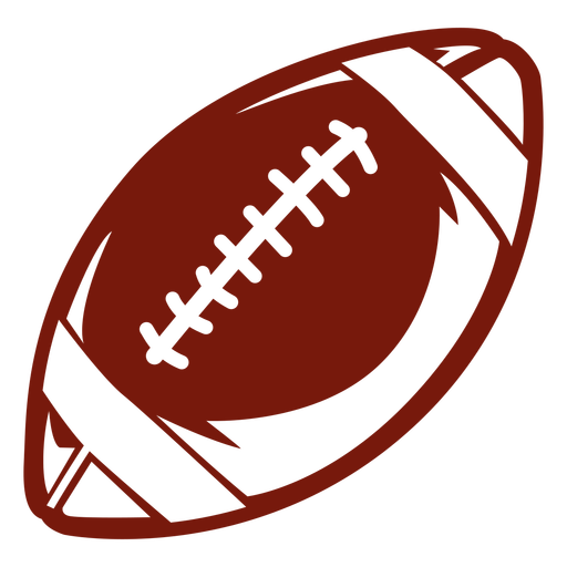 American Football Ball Seite ausgeschnitten PNG-Design