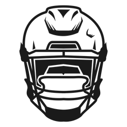 American football helmet high contrast