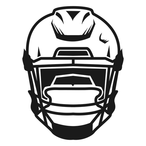 American Football Helm kontrastreich PNG-Design